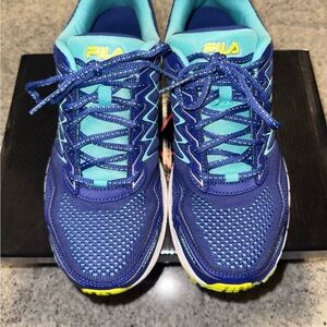 Fila Steel Strike 5 Energized Women’s Tennis Shoe size 9.5 Royal Blue & Yellow